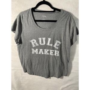 City Streets Gray Rule Maker Casual Basic Graphic Tee T-Shirt Size X-Large